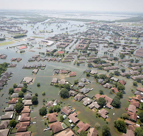 Image of Houston flooded after hurricane Harvey
