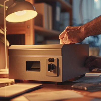 Water proof and Fire proof safe.